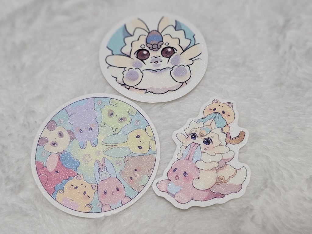 ピュアリィとメルフィーのダイカットシール