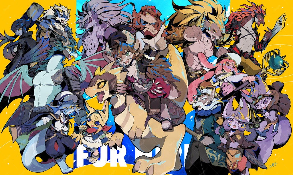 空牙団全員集合！プレイマット