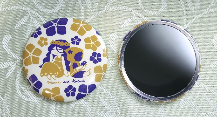 ハナエさんとカブリくん缶ミラー