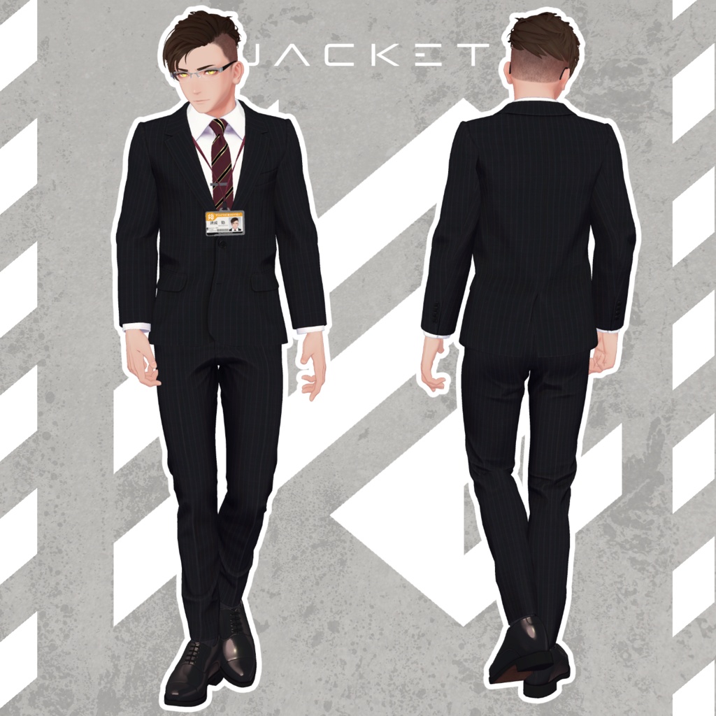 オリジナル3Dモデル『社畜の連成さん』【衣装単体販売あり】
