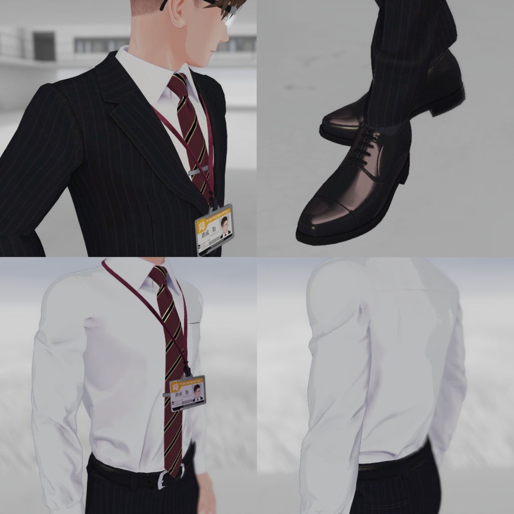 オリジナル3Dモデル『社畜の連成さん』【衣装単体販売あり】