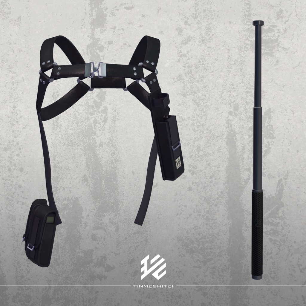 珍飯亭共通素体『ハーネス&特殊警棒』