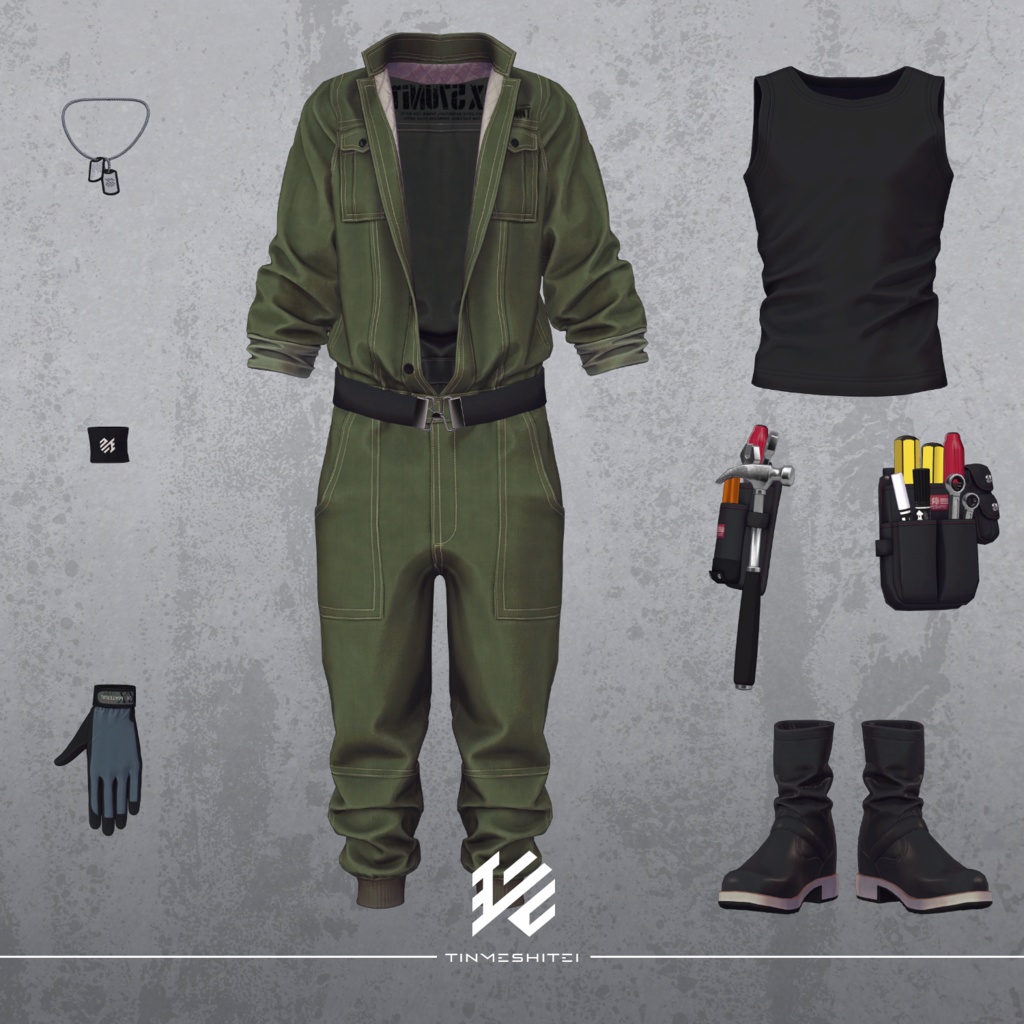 珍飯亭共通素体『エンジニアツナギ』