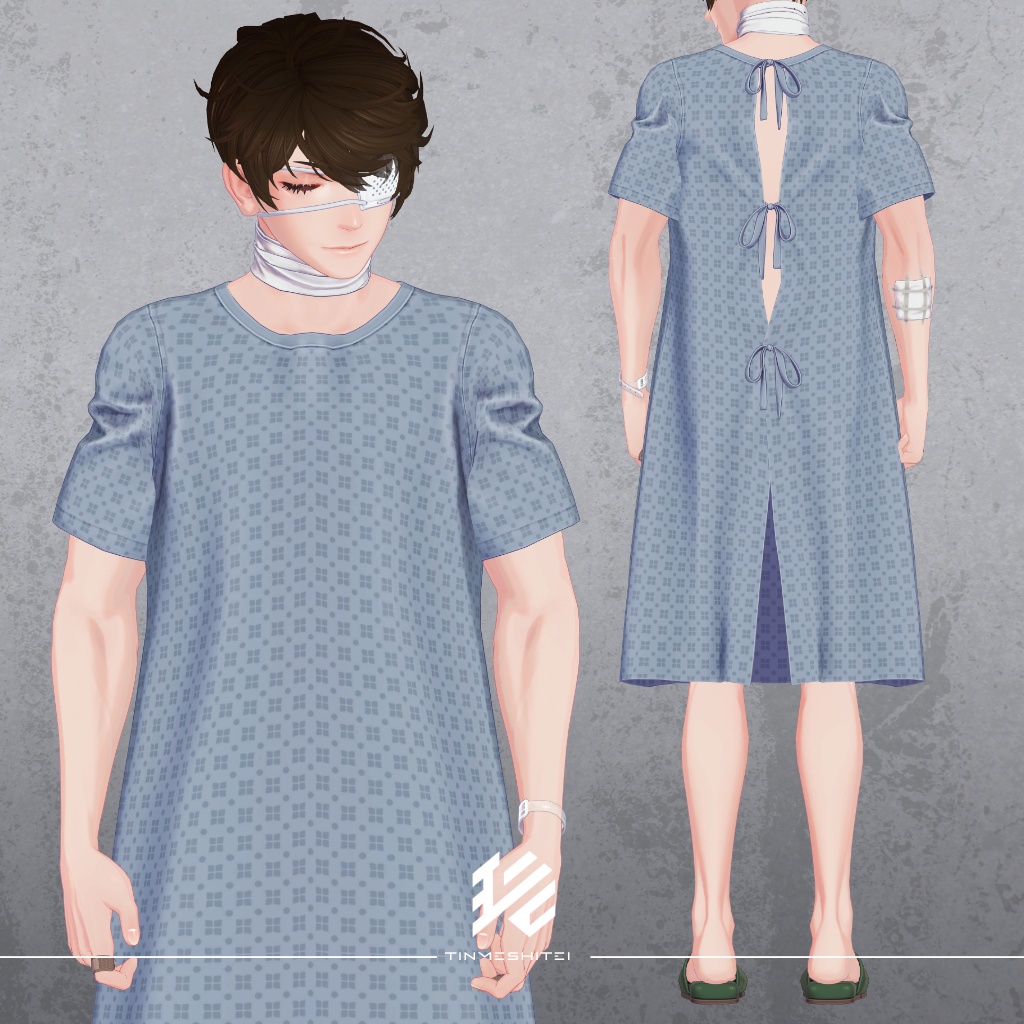 珍飯亭共通素体『病衣/HospitalGownSet』