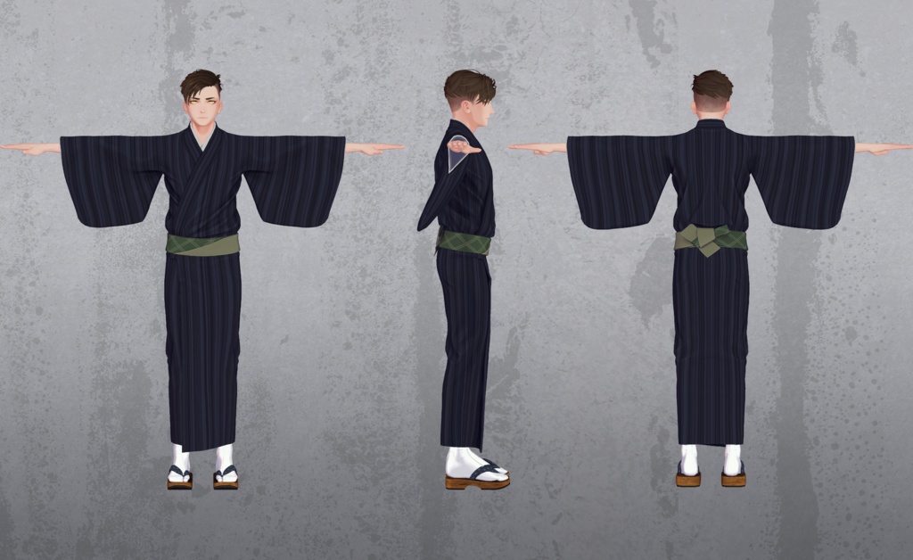 珍飯亭共通素体『メンズ着物&浴衣』