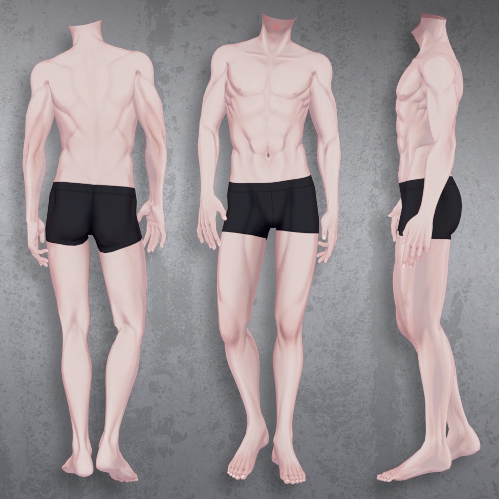VRChat用男性素体『T-BODY/珍飯亭共通素体』