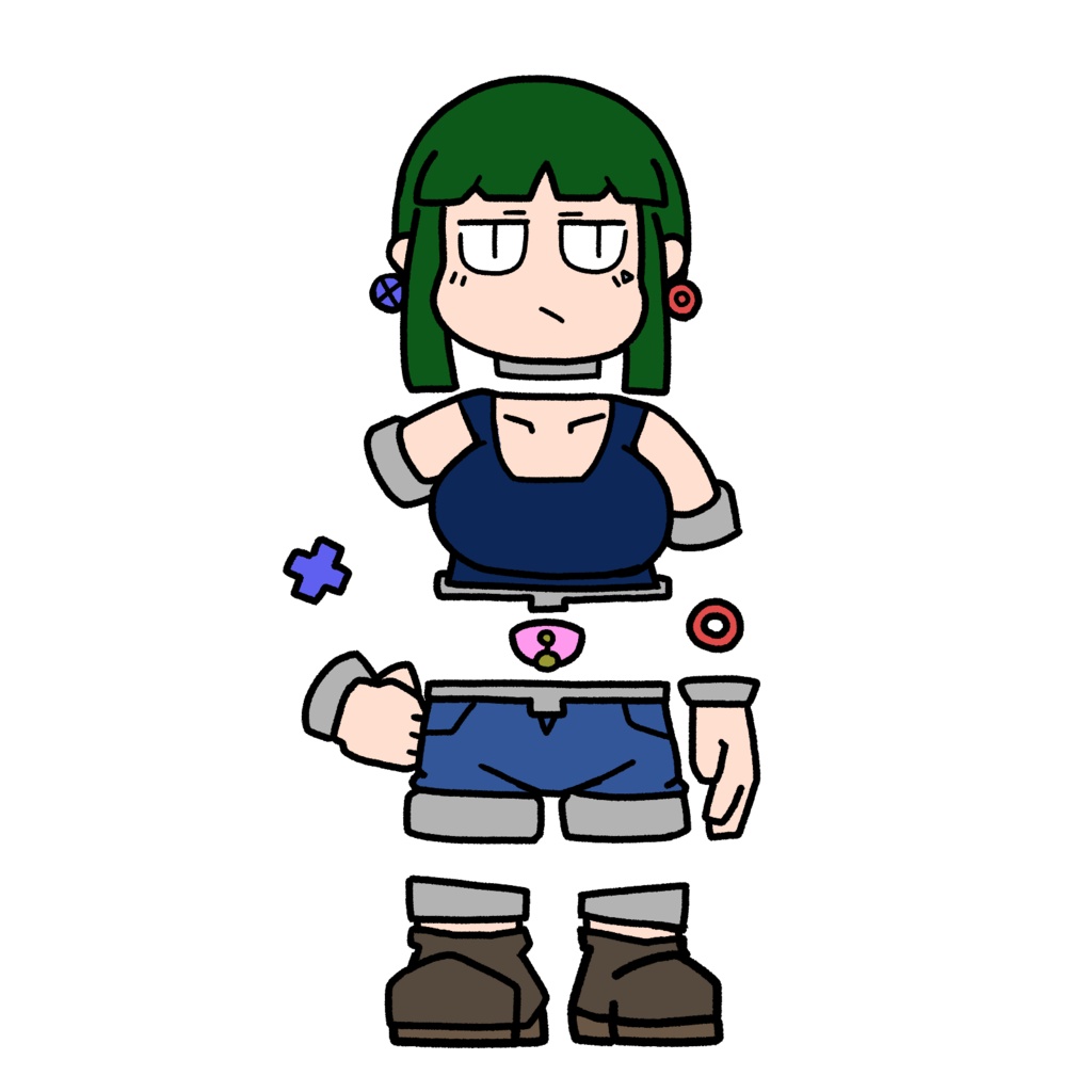 分離体ガールアクリルキーホルダー