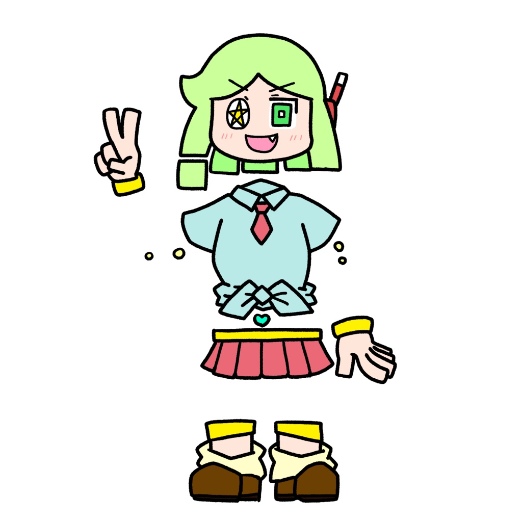 分離体ガールアクリルキーホルダー