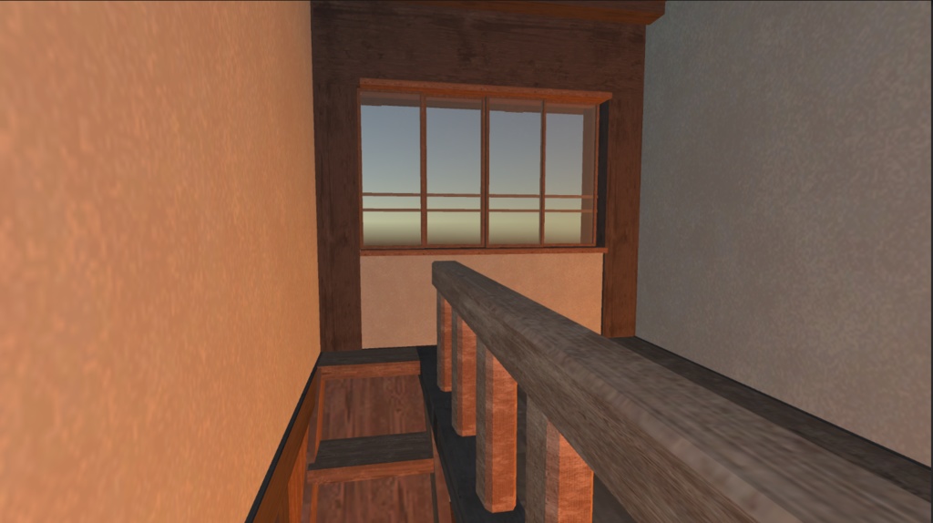【VRchat想定】日本家屋 外装内装付き。 ふすまや障子、窓付き