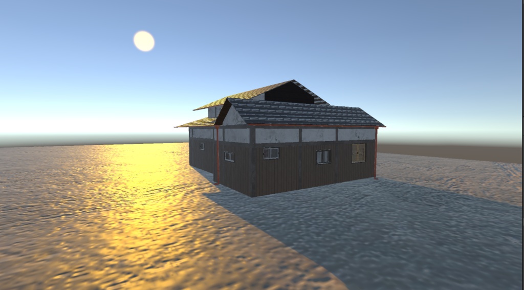 【Unity VRChat対応】家4 3Dモデル 内装付き