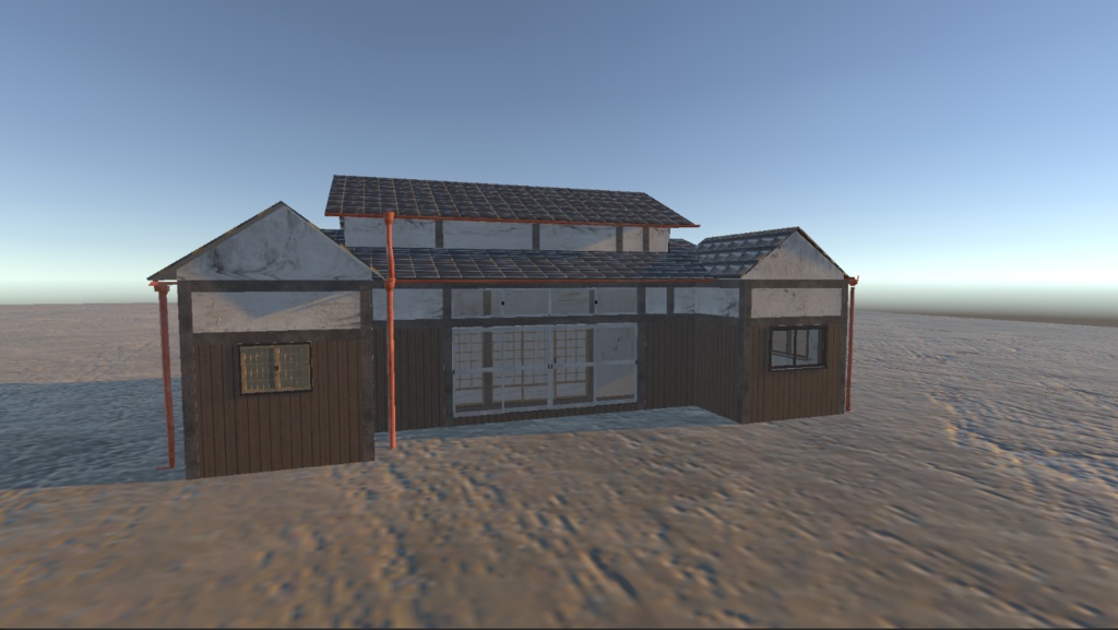 【Unity VRChat対応】家4 3Dモデル 内装付き
