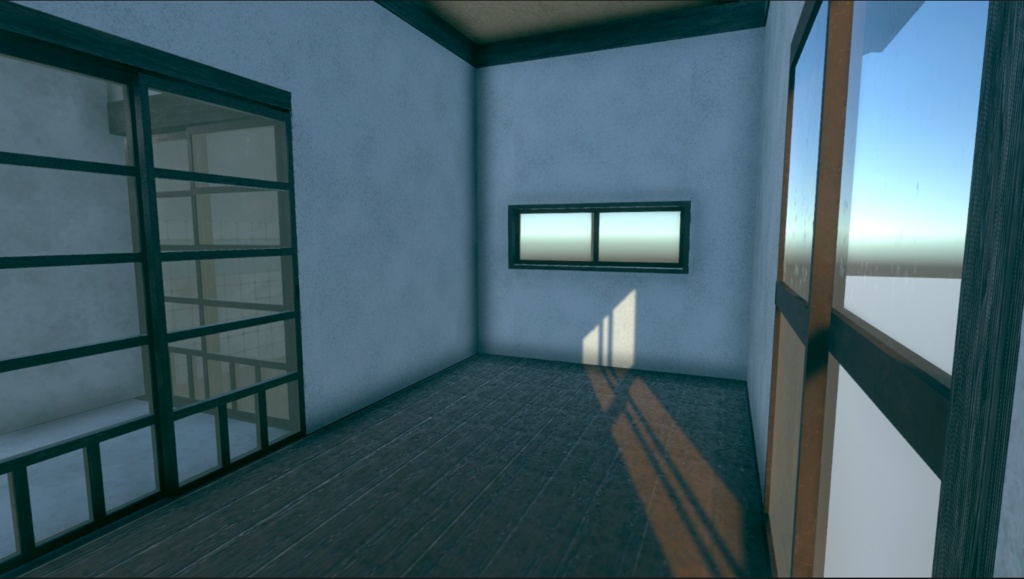 【Unity VRChat Blender】家8 3Dモデル 内装外装付き