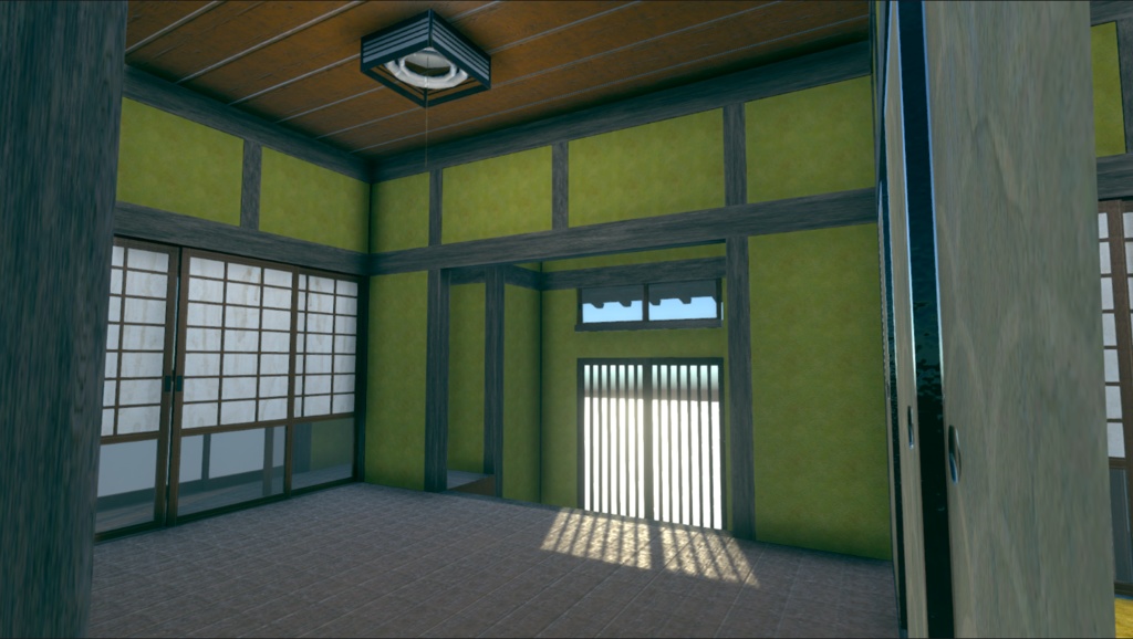 【Unity VRChat Blender】家8 3Dモデル 内装外装付き