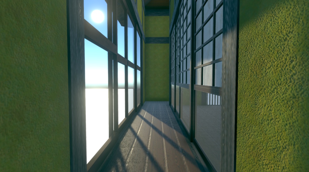 【Unity VRChat Blender】家8 3Dモデル 内装外装付き