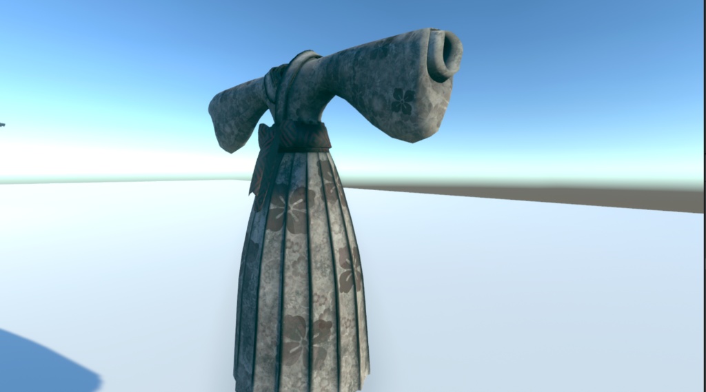 【VRChat Unity Blender】 汚れのついた着物