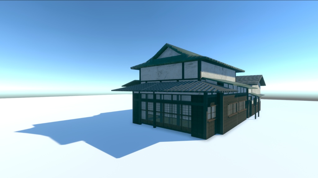 【VRChat、Unity対応】日本家屋 内装外装付き ふすまや窓つき