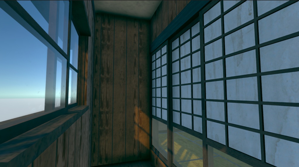 【VRChat、Unity対応】日本家屋 内装外装付き ふすまや窓つき
