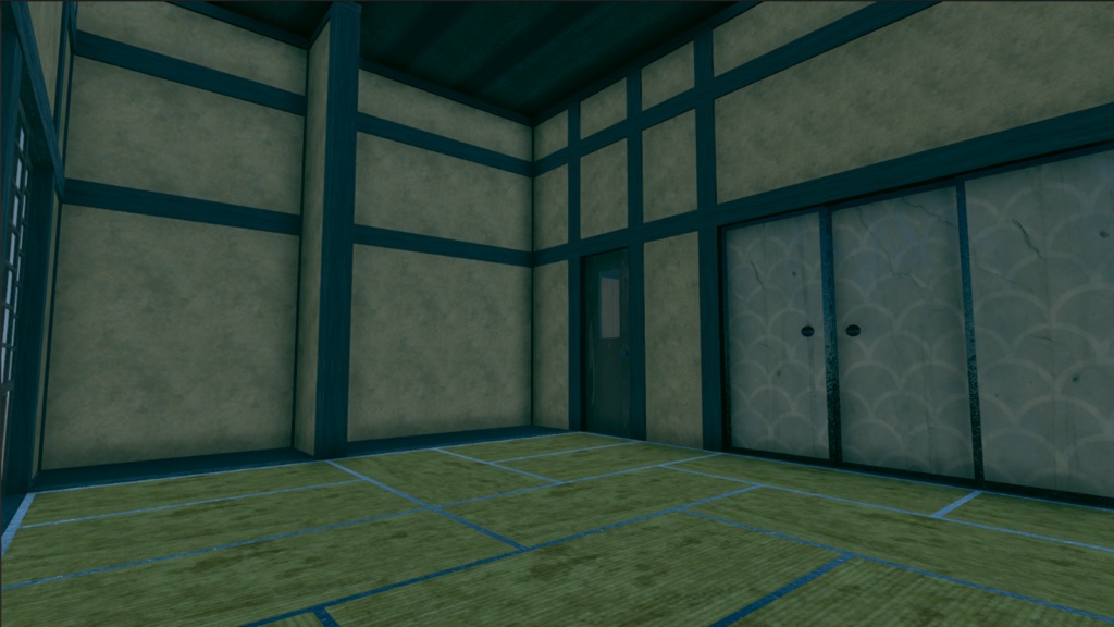 【VRChat、Unity対応】日本家屋 内装外装付き ふすまや窓つき