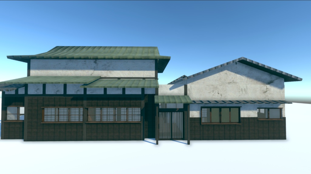 【VRChat、Unity対応】日本家屋 内装外装付き ふすまや窓つき