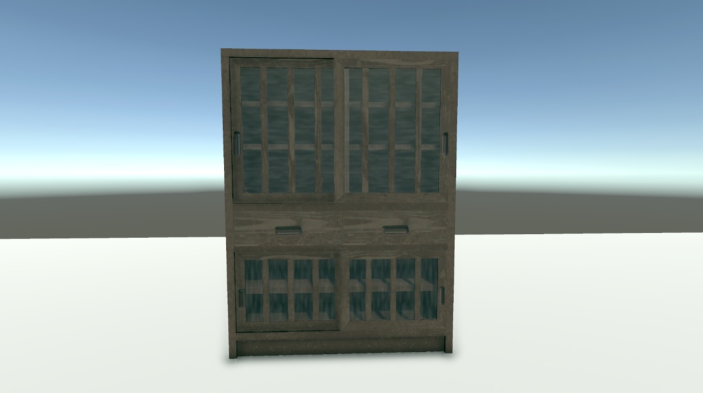 【無料 3Dモデル VRChat対応】水屋箪笥 