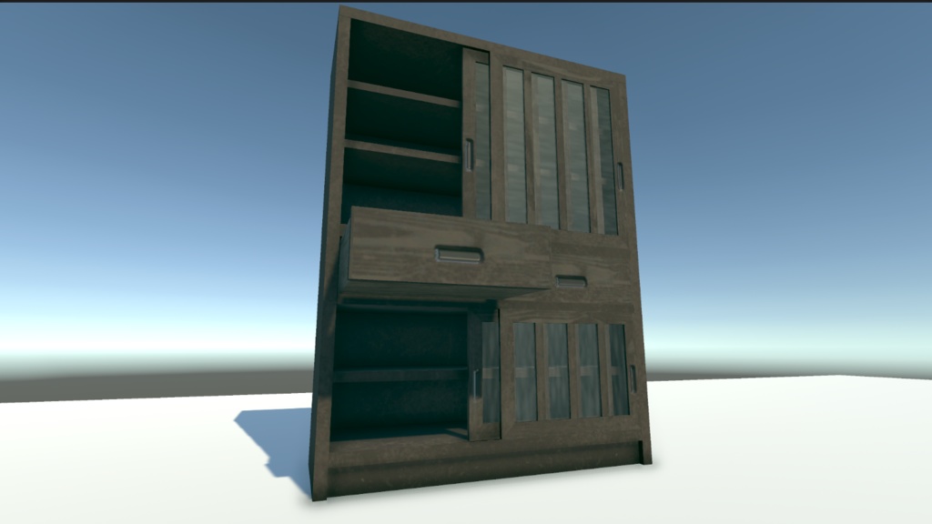 【無料 3Dモデル VRChat対応】水屋箪笥