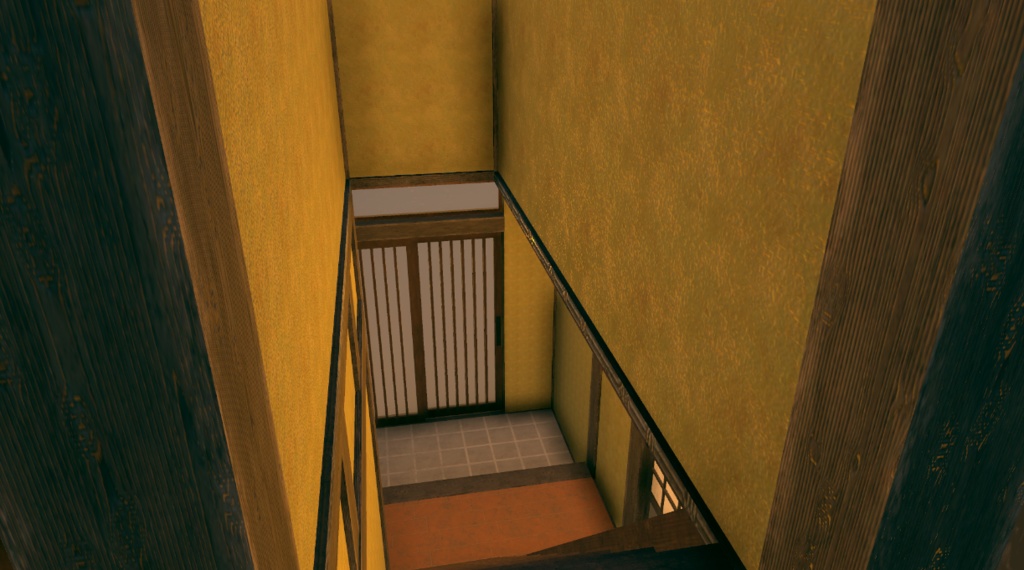 【VRChat対応】 家13 内装外装付き ドアや窓 ふすま付き