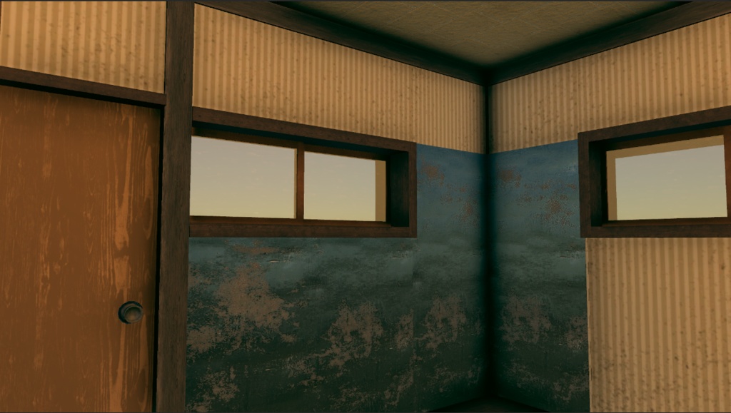 【VRChat対応】 家13 内装外装付き ドアや窓 ふすま付き