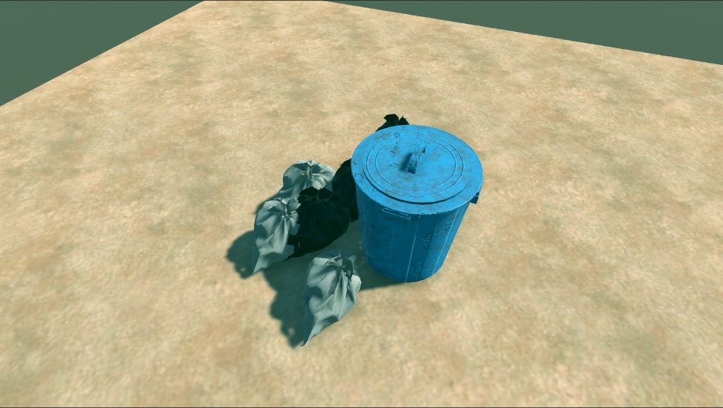 【VRChat対応】ゴミ箱、ゴミ袋セット