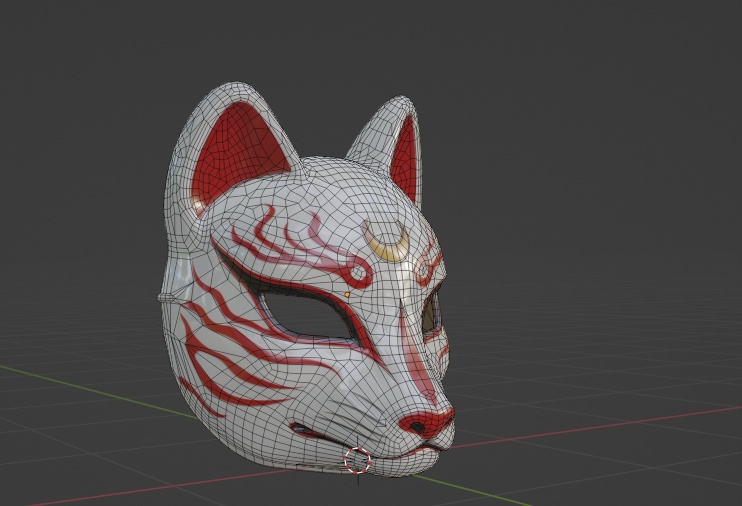 【VRChat対応】お面セット(天狗、般若、ひょっとこ、狐)