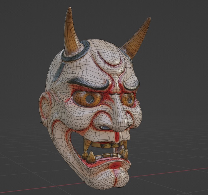 【VRChat対応】お面セット(天狗、般若、ひょっとこ、狐)
