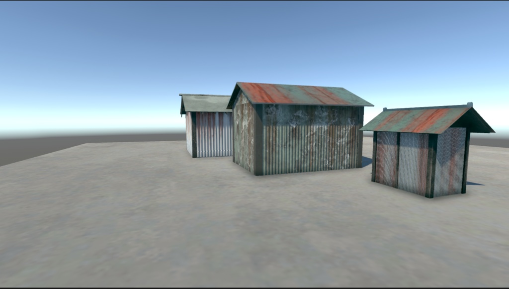 【VRChat対応】 外小屋セット 3Dモデル