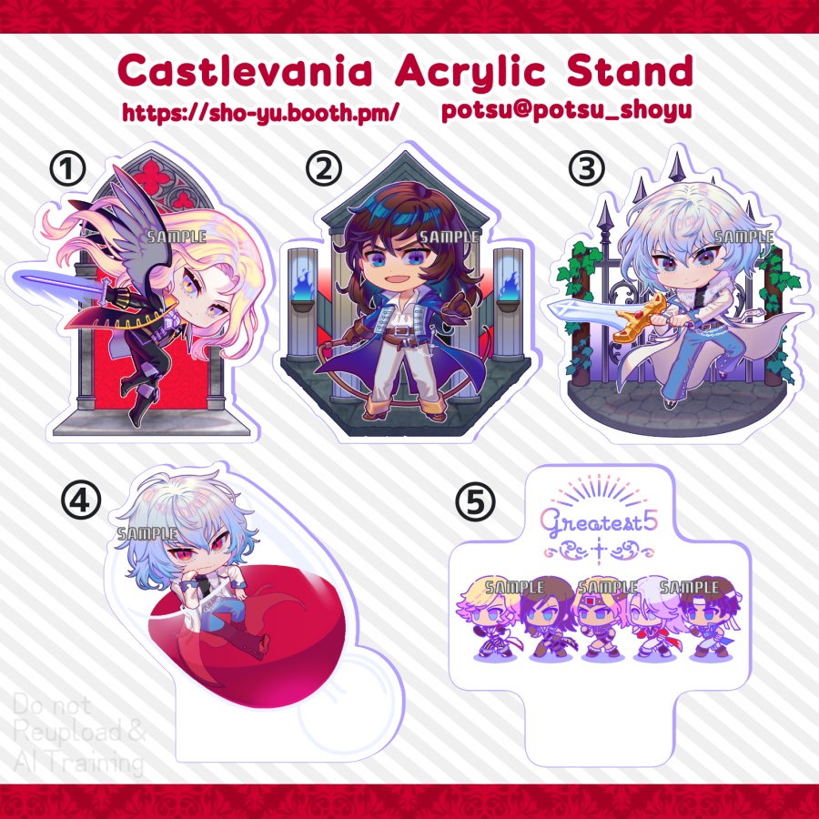 悪魔城ドラキュラ アクリルスタンド5種