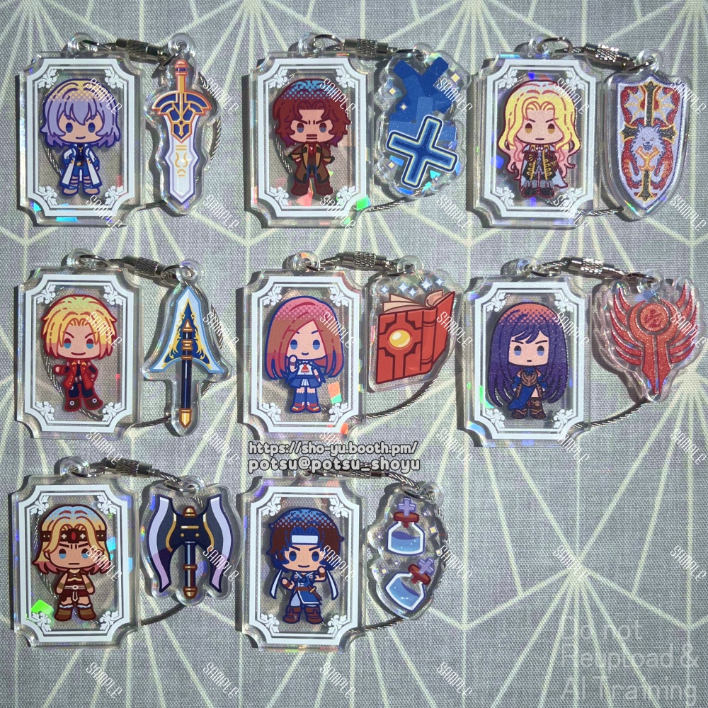 悪魔城ドラキュラ ダブルアクリルワイヤーキーホルダー