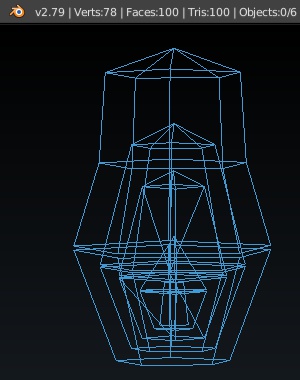 【△100】100ポリゴン マトリョーシカ(5体入れ子) 展開アニメーション付き