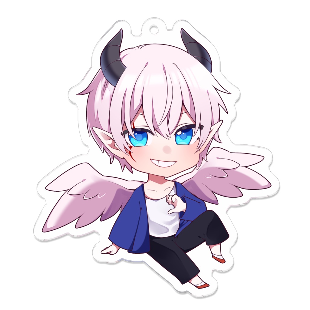 まみおアクリルキーホルダー<片手ハート>