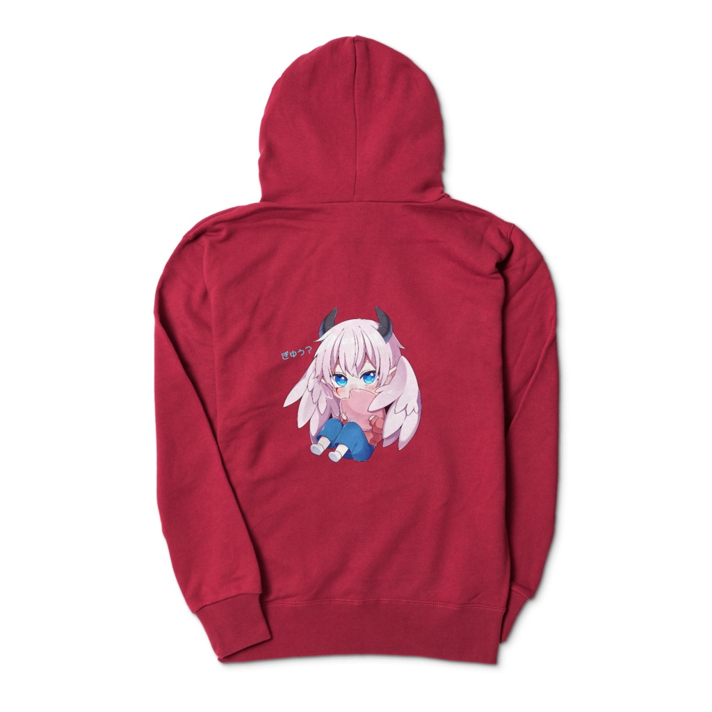 まみおジップパーカー<バーガンディ>