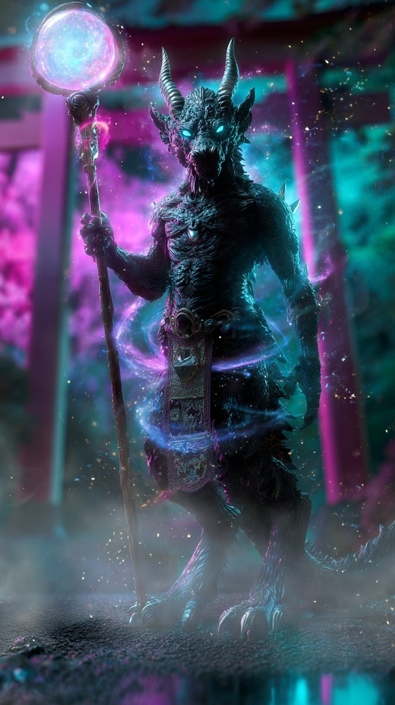 オーダーメイド実写風アート|スマホ壁紙・SNSアイコン制作(妖怪・守護神・オリジナル)