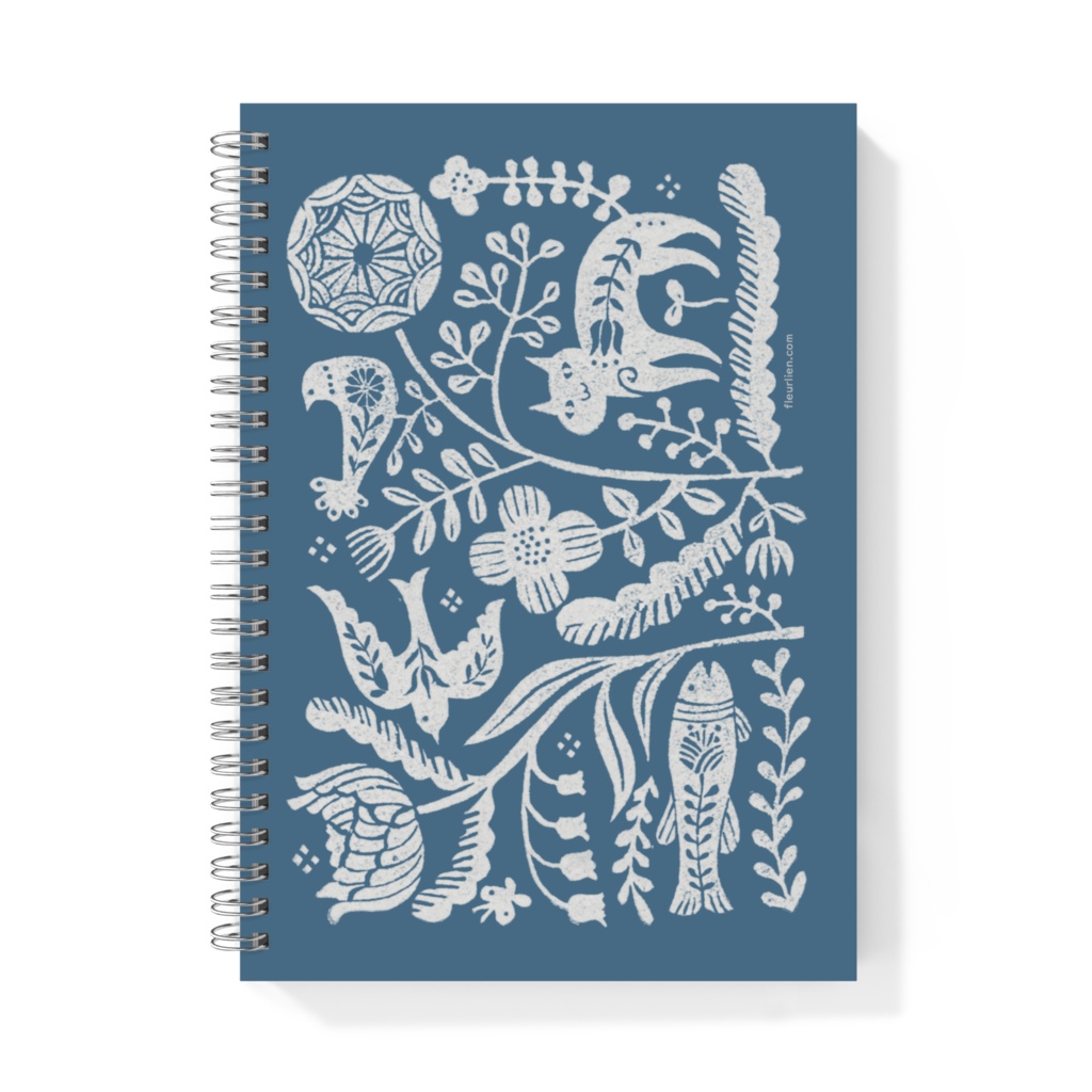 リングノートA5　ねこゆめ　ブルー