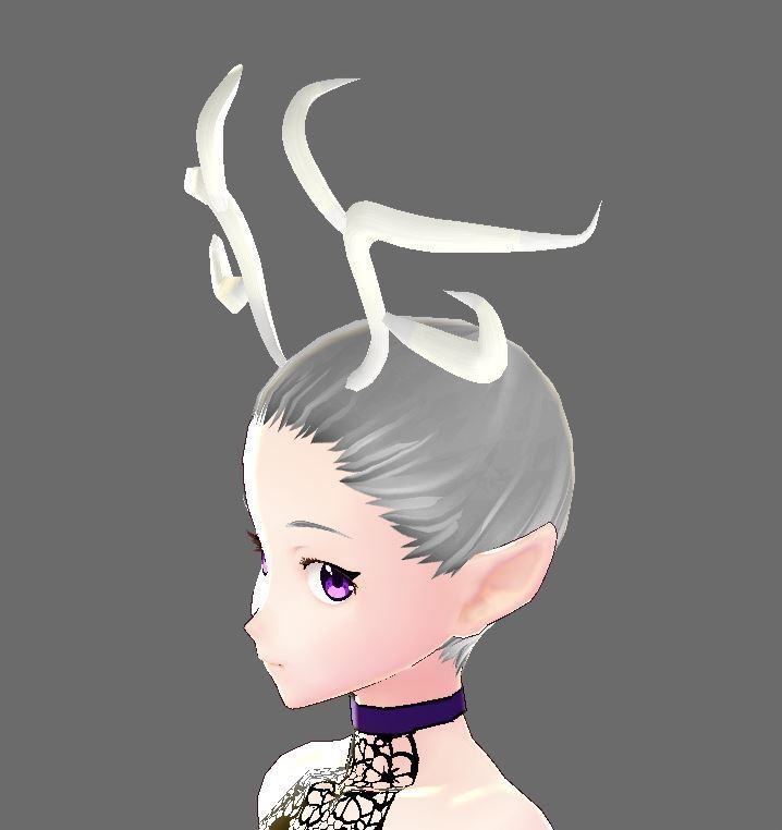 Vroid White Antlers Preset