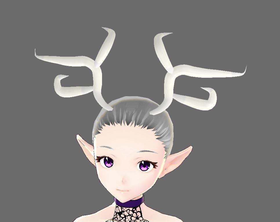 Vroid White Antlers Preset