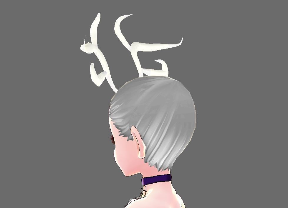 Vroid White Antlers Preset