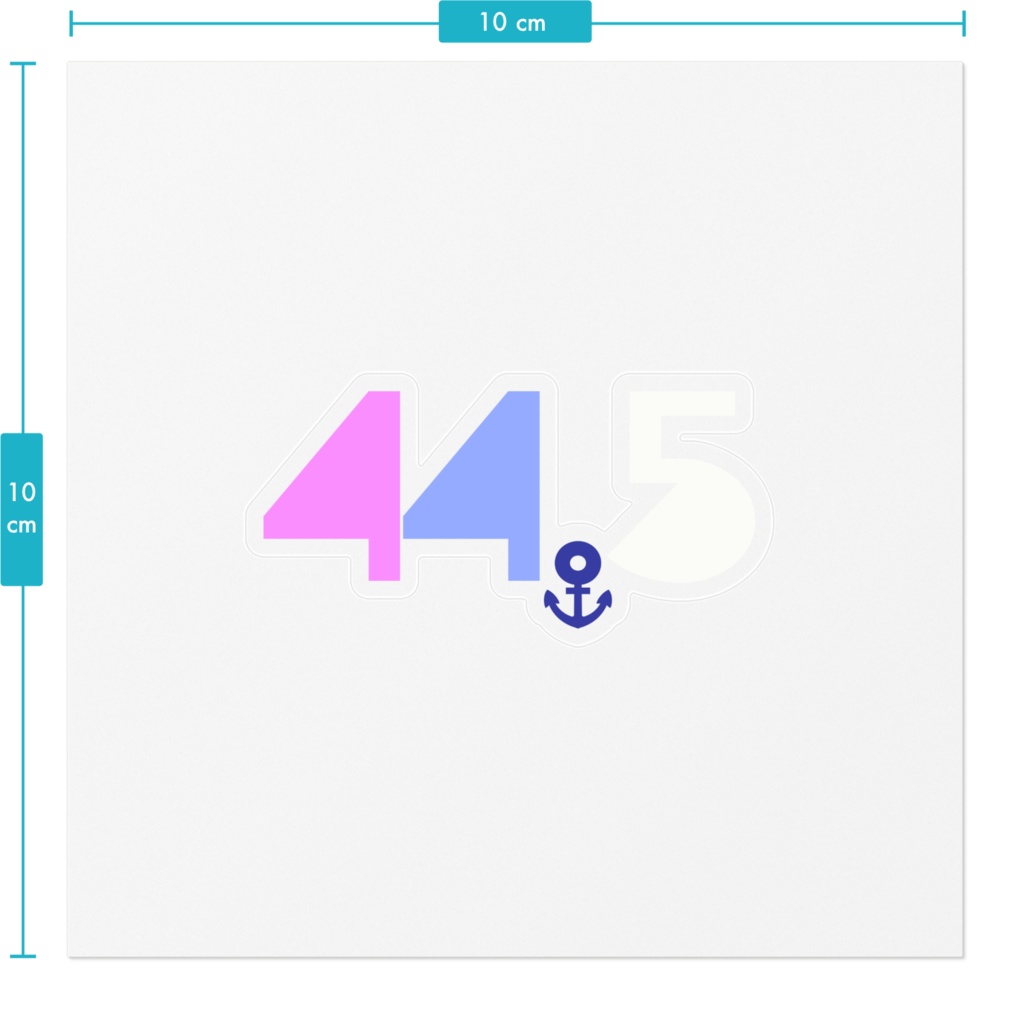 【非公式】44.5ステッカー【クリアベース】