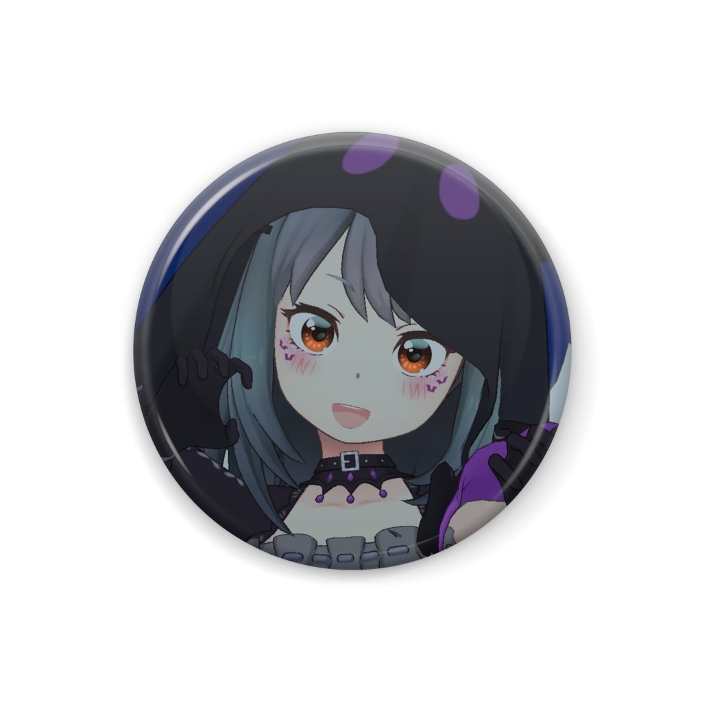 【鳩羽 シア】ハロウィングッズ-缶バッジ