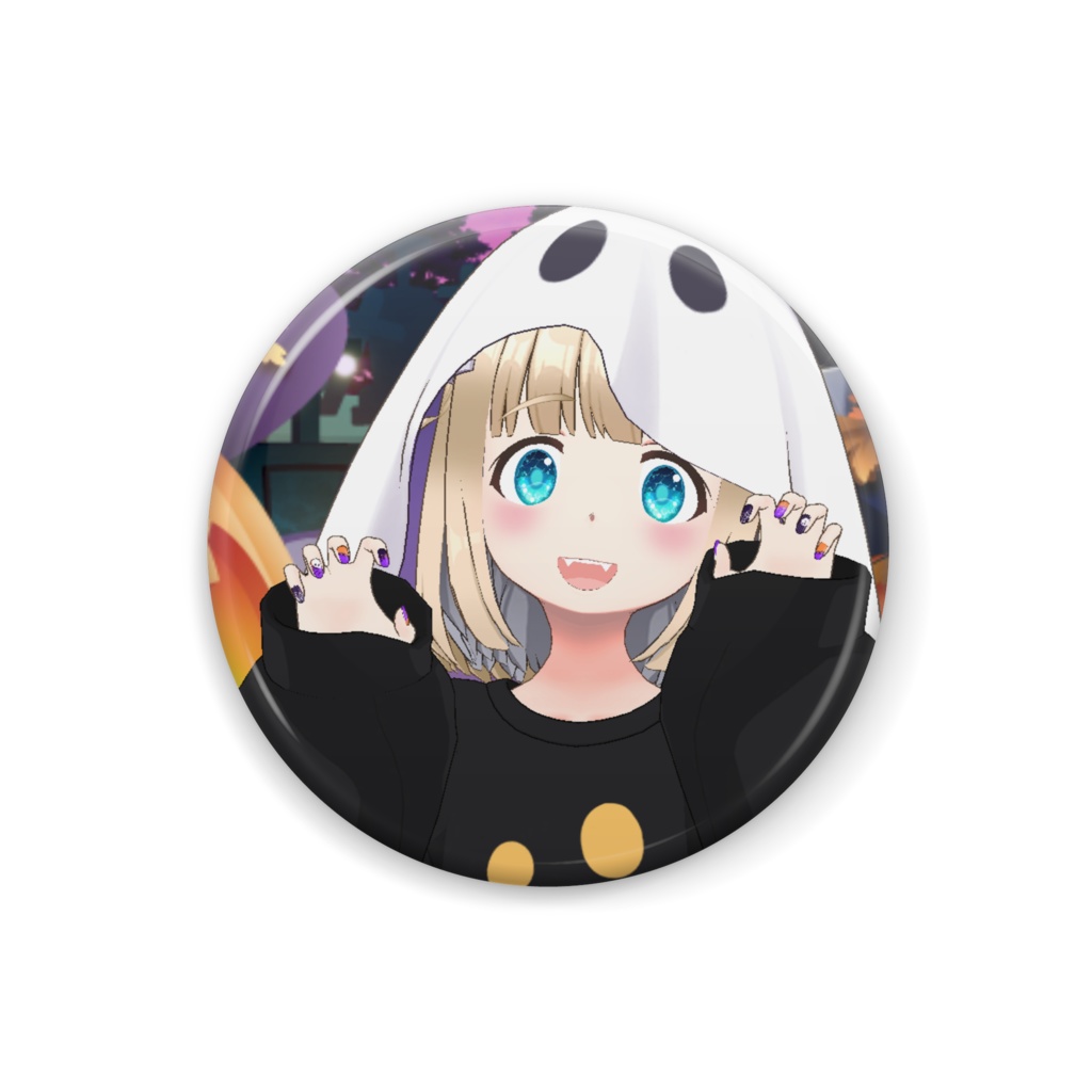 【鈴野りと】ハロウィングッズ-缶バッジ