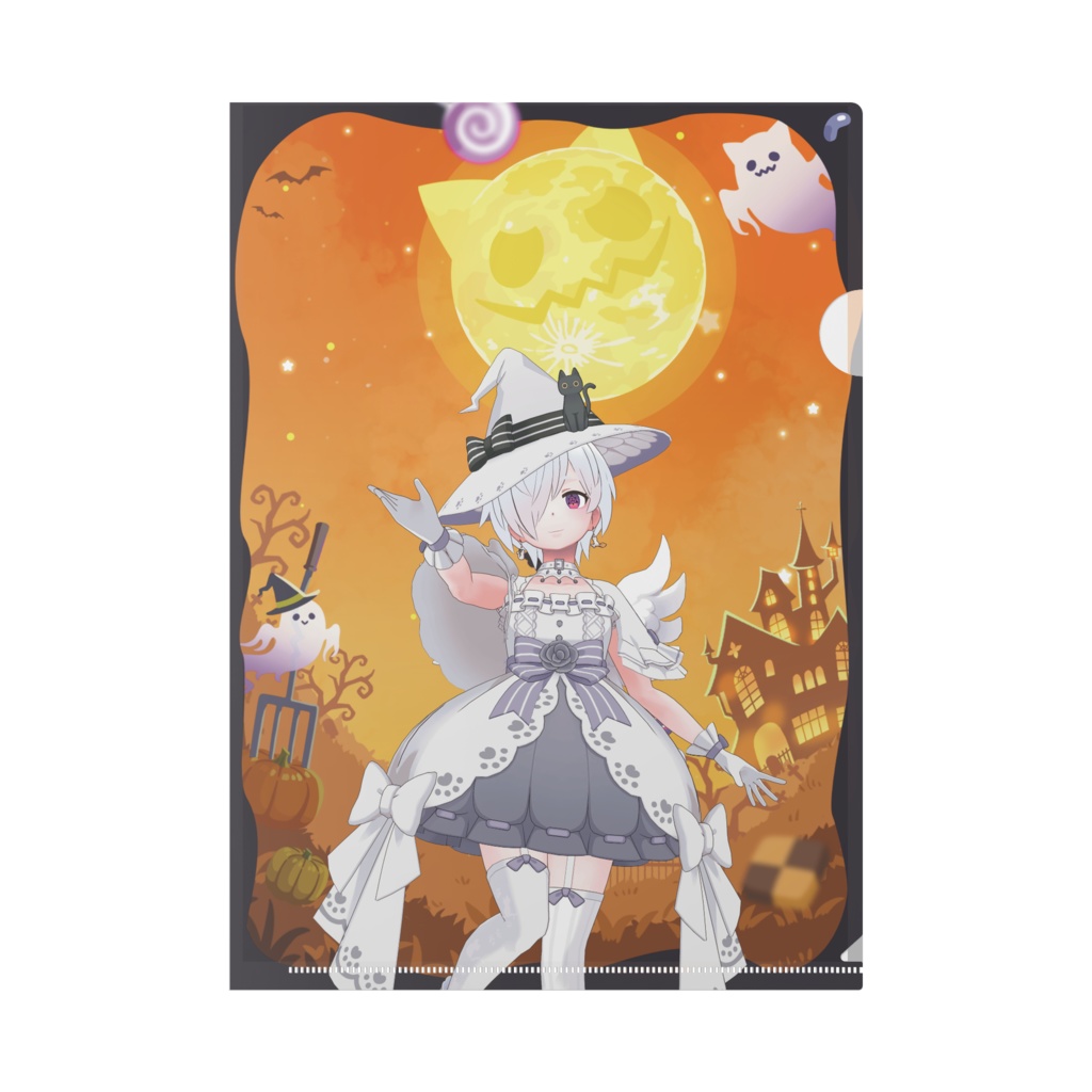 【ねむ川 ひらめ】ハロウィングッズ-クリアファイル