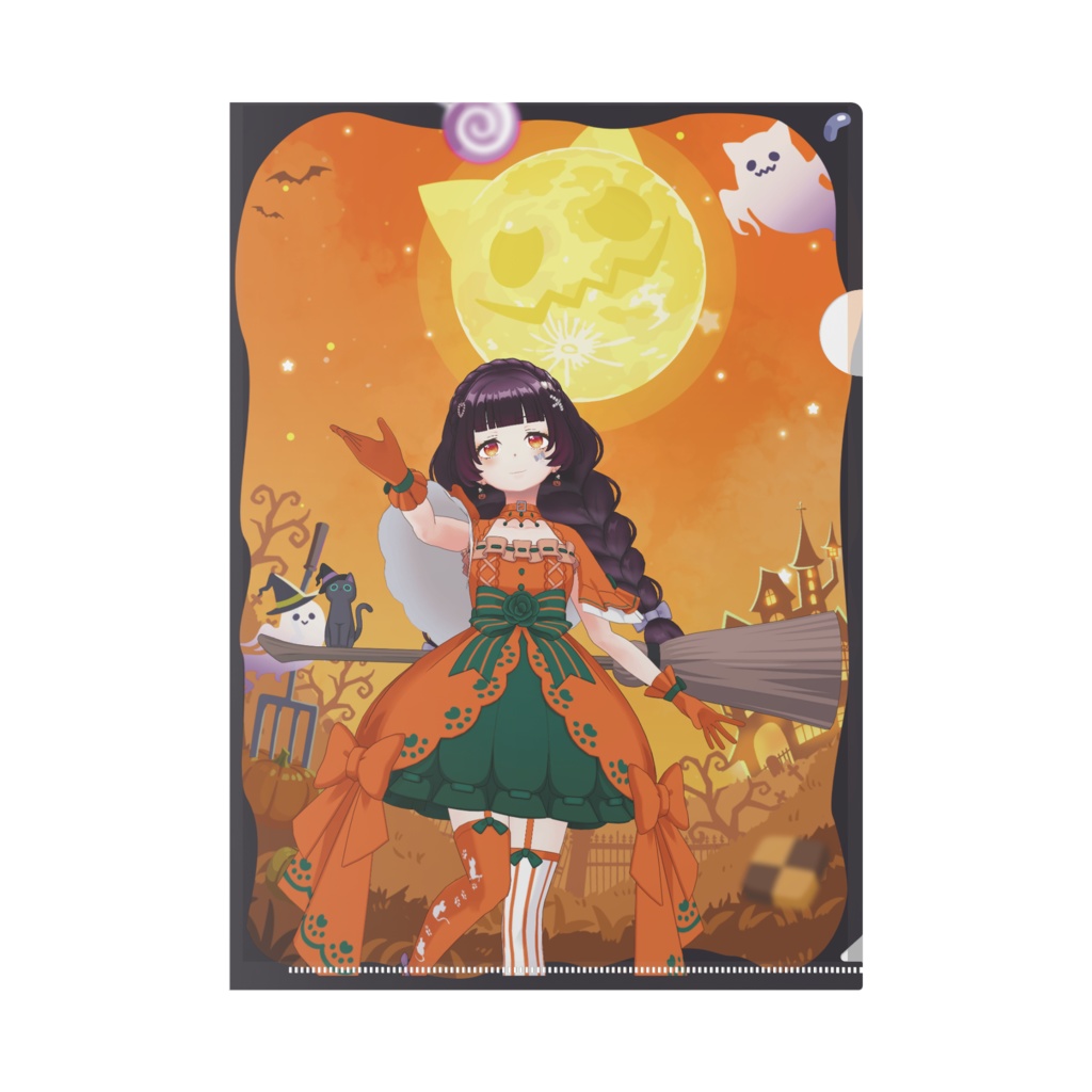【ポンコツ魔女 ちゃぁ】ハロウィングッズ-クリアファイル