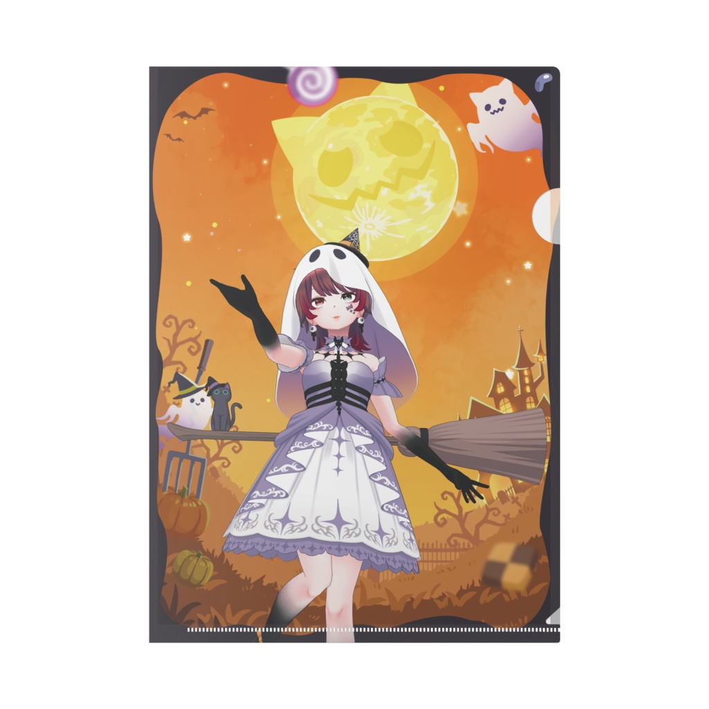 【りり 疲れた女】ハロウィングッズ-クリアファイル