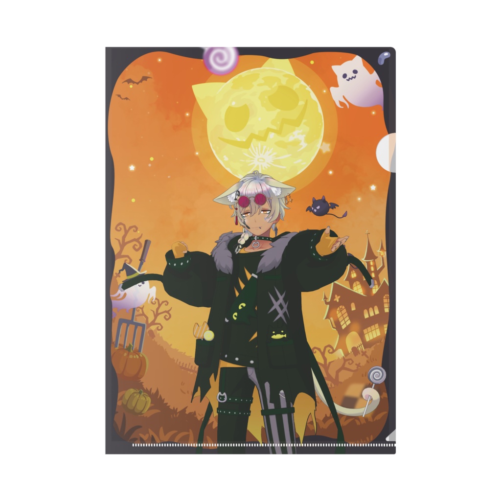 【雨兎 くー】ハロウィングッズ-クリアファイル