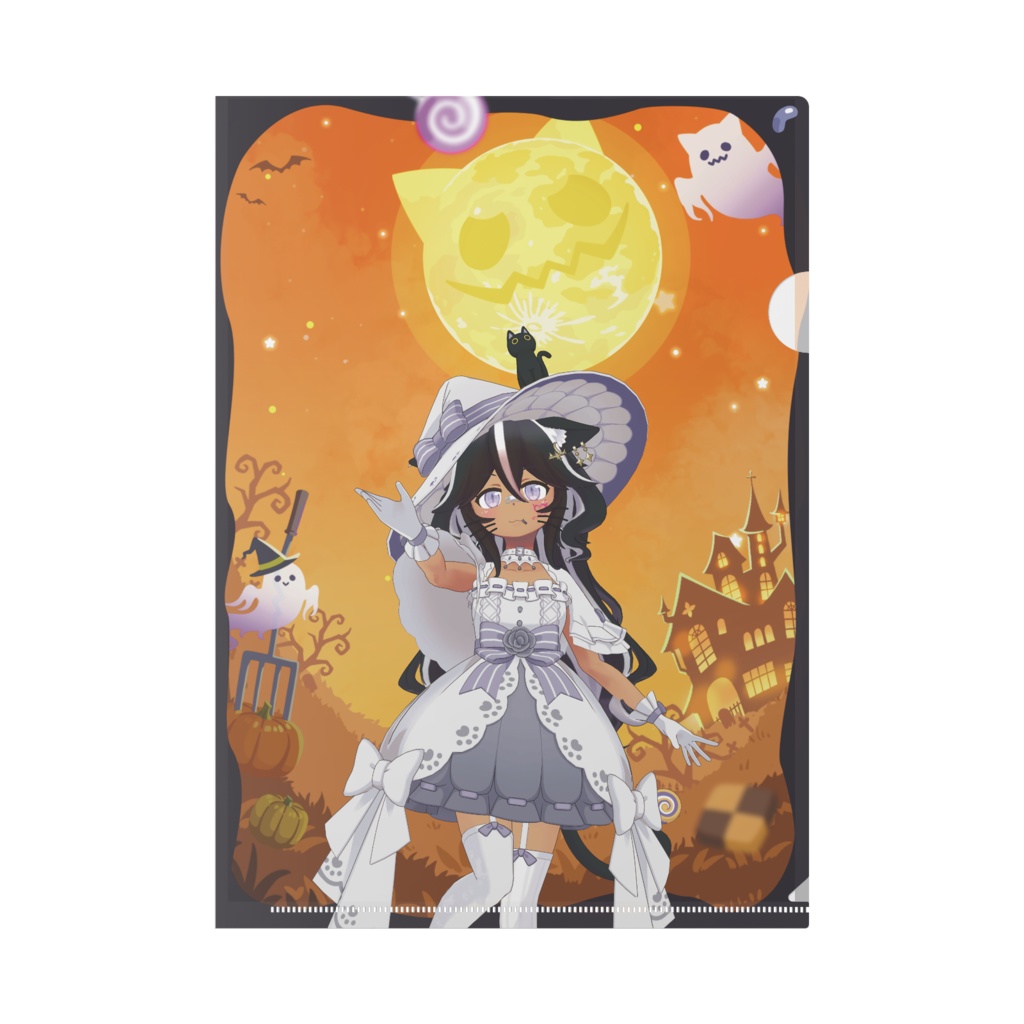 【月猫 夜杜】ハロウィングッズ-クリアファイル