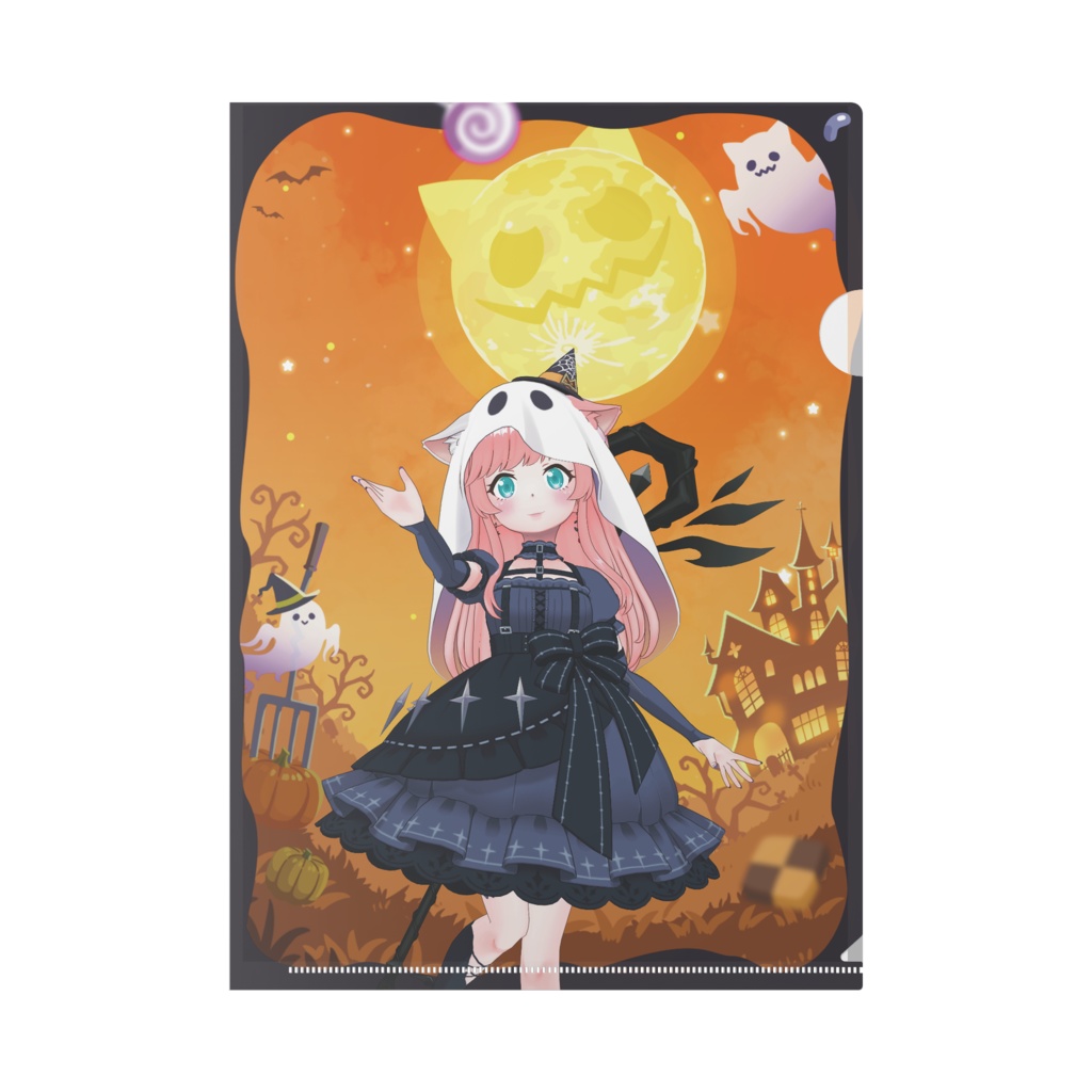 【狐桜めるな】ハロウィングッズ-クリアファイル